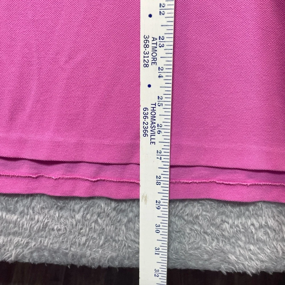 Polo Ralph Lauren Mens XL Pink Custom Fit Short Sleeve Pique Polo Blue Pony Logo